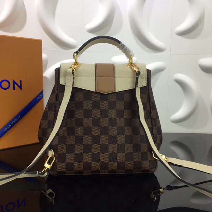 路易威登LV頂級原單CLAPTON 雙肩包N42262 Damier Ebene格紋帆布 YDH1891